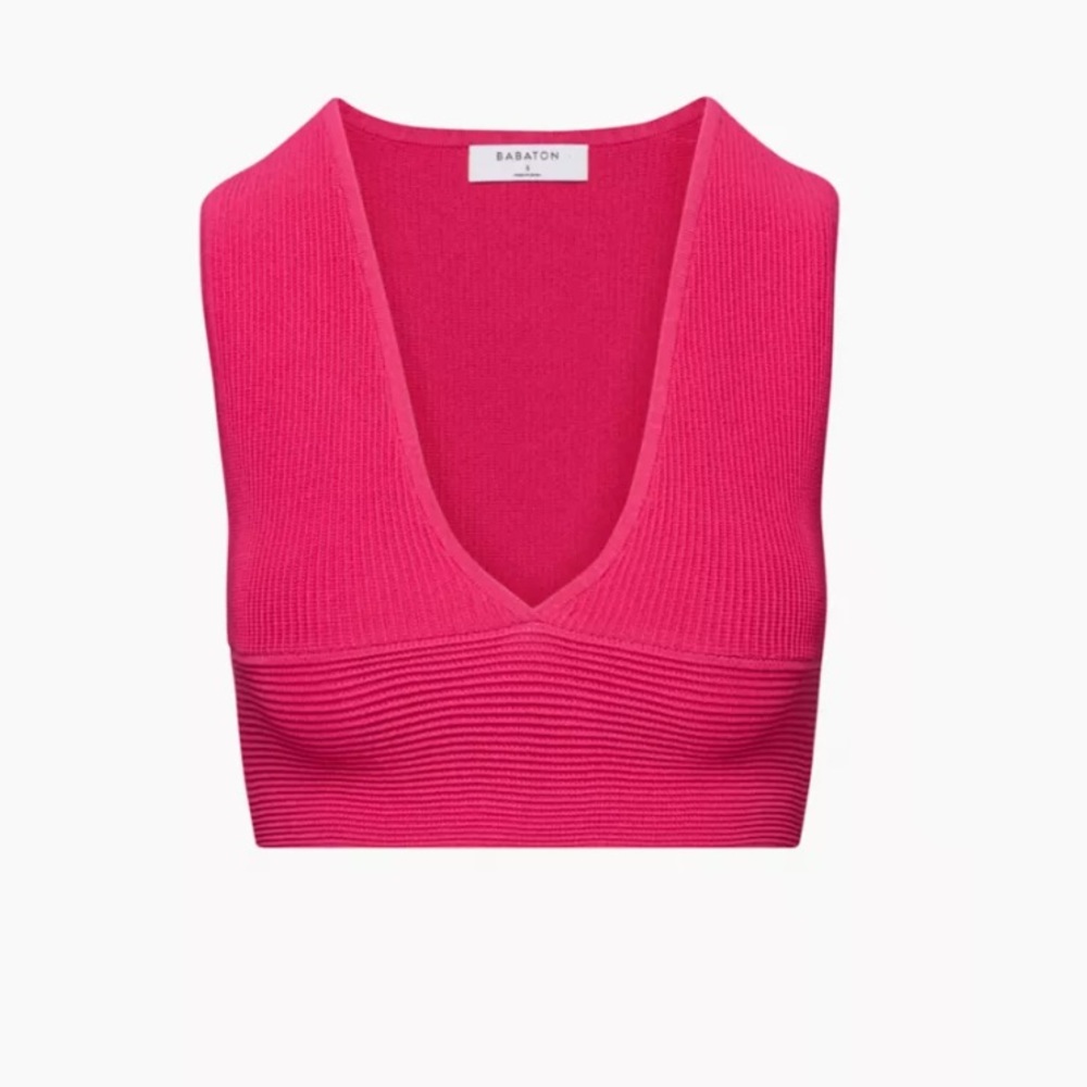 Babaton / Aritzia Sculpt knit Deep V tank